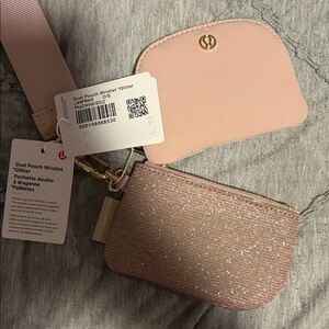 LULULEMON Pink Glitter Wristlet Set- NEW